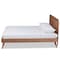 Baxton Studio Aimi Mid-Century Modern Walnut Brown Finished Wood Full Size Platform Bed 183-11113-9407-Zoro - alternate 6